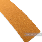 Petershams Millinery Supplies tan bonded leather hat band, 4.5cm wide, suitable for hat making.