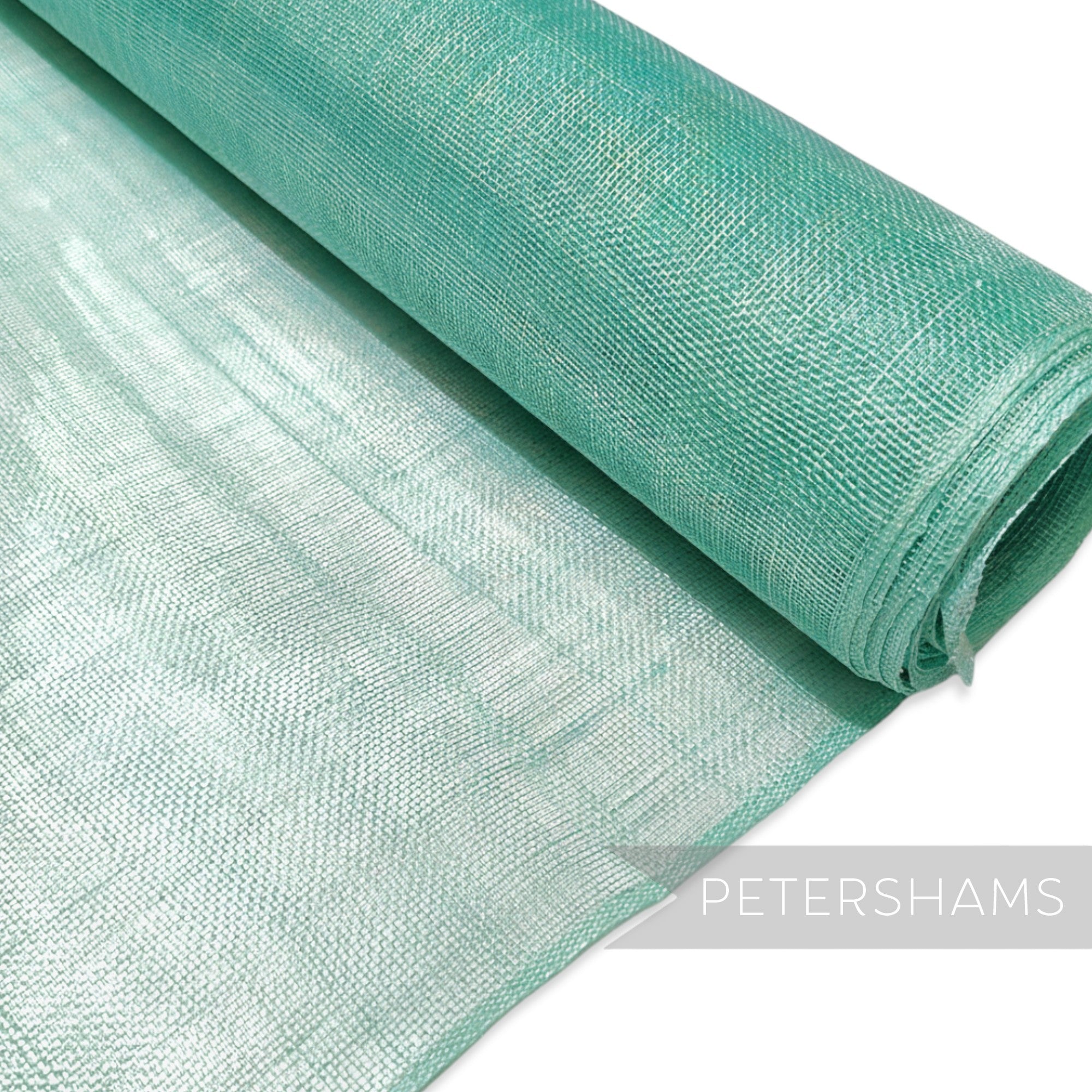 Petershams Millinery Supplies teal sinamay fabric, 1/2 metre length, ideal for hat making and fascinators.