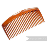 Petershams Millinery Supplies large 9.5cm tortoise brown plastic hair comb for hat making.