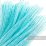 Petershams Millinery Supplies turquoise 6mm tube crin netting, ideal for structural hat making and decorative trim.
