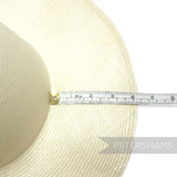 Petershams natural undyed parasisal straw capeline, 1950s/60s vintage, 2x2 weave, 10.5cm brim width.
