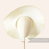 Petershams natural undyed parasisal straw capeline, circa 1950s/60s. Wide brim, fine weave, ideal for millinery.
