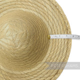 Petershams Millinery Supplies vintage natural straw capeline hat body with spiral weave, 11-inch brim.