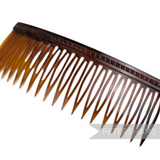 Petershams Millinery Supplies vintage 1950s/60s tortoiseshell plastic hair comb, 7.5cm wide, short teeth for short hair.