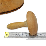 Petershams Millinery Supplies vintage 1970s wooden darning mushroom, 6x9cm, for mending socks and garments.