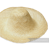 Petershams Millinery Supplies natural shiny wheatstraw capeline hat body, 11-inch brim, ideal for spring & summer hats.