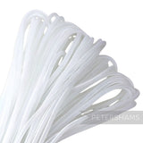 Petershams white 4mm tube millinery crinoline trim, slightly sheer with a gathered thread. Ideal for hat making.