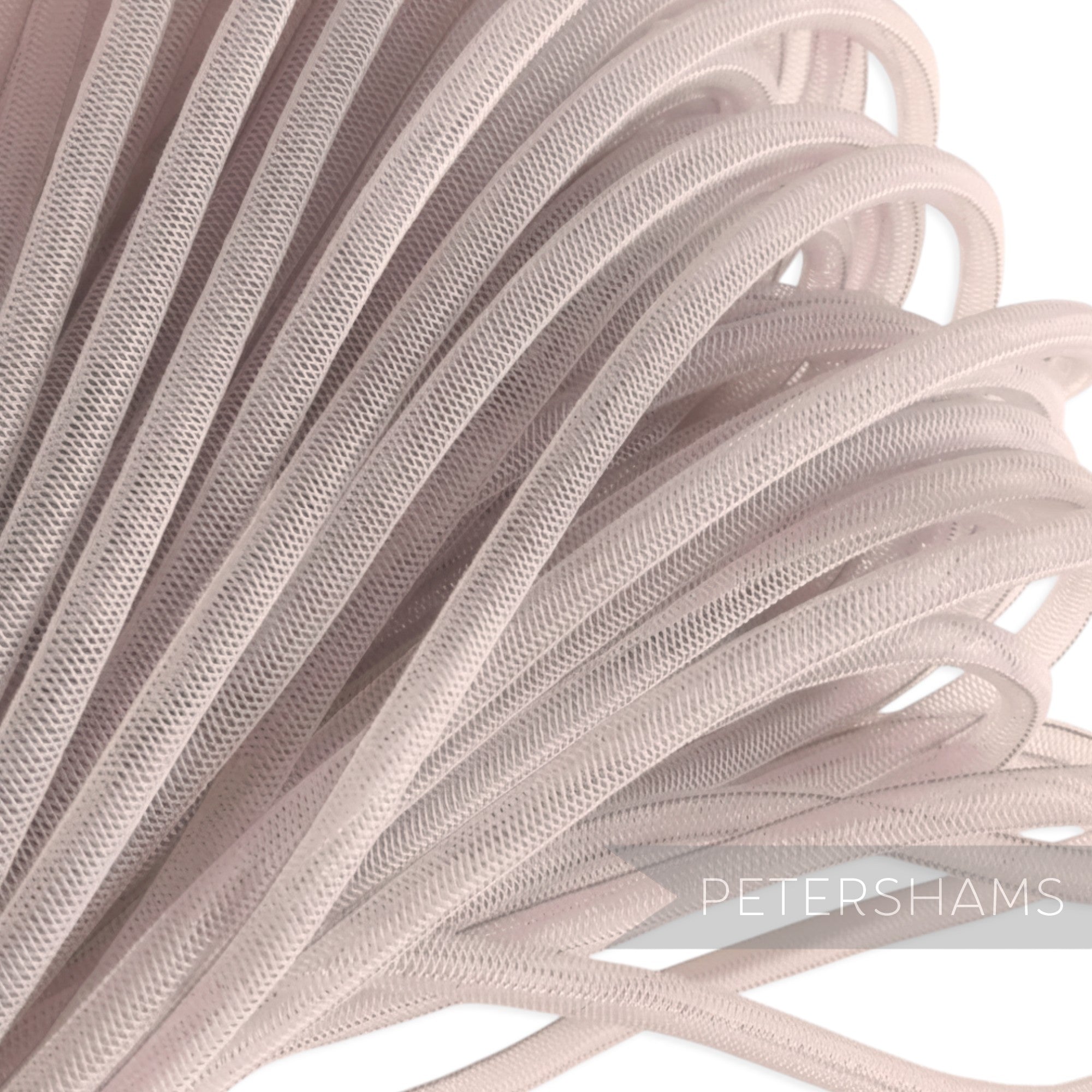 Petershams white 6mm tube millinery crin netting, ideal for hat making and trims.