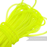 Petershams bright yellow 8mm tube millinery crin, a mesh-like trim for hat making and decorative use.