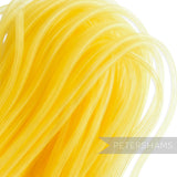 Petershams yellow 8mm tube millinery crin, a slightly sheer tubular mesh for hat making and trims.