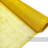 Petershams Millinery Supplies yellow sinamay fabric, ideal for hat making and fascinators. Lightweight and mouldable.
