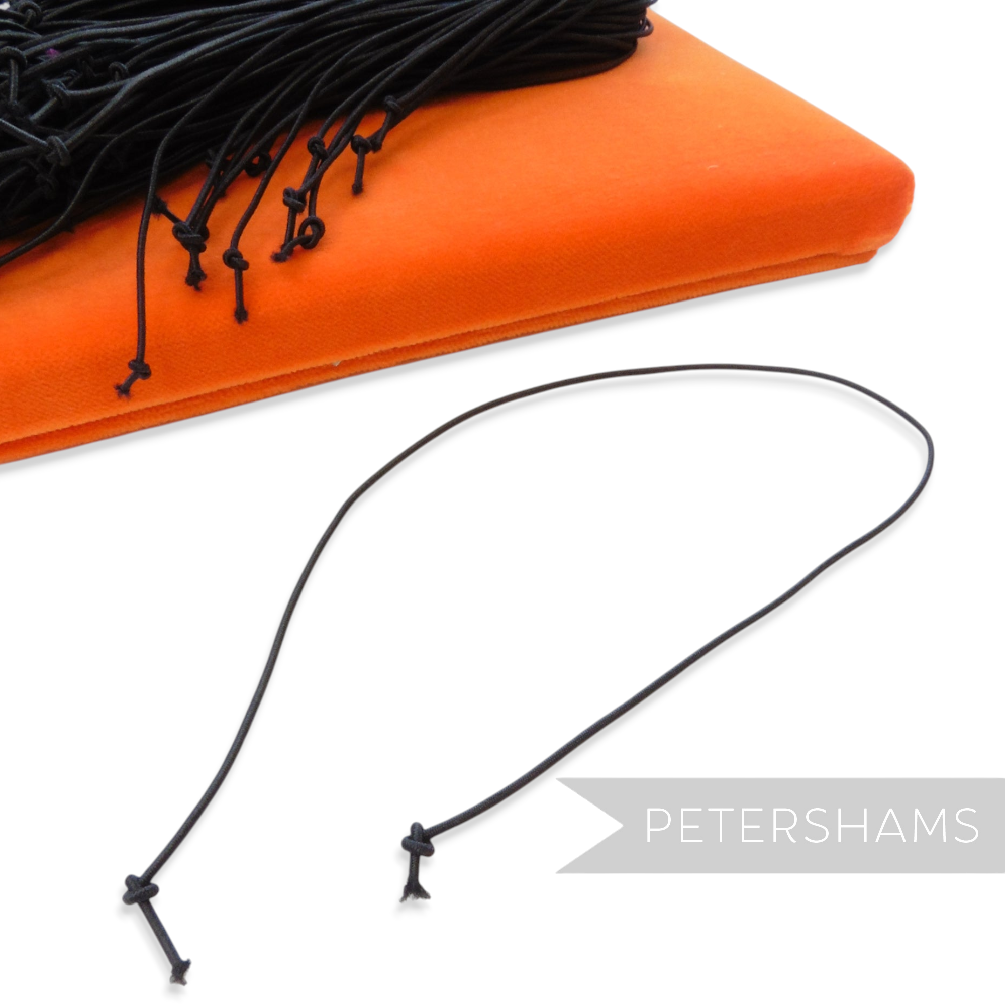 Knotted Black 1.5mm Hat Elastics