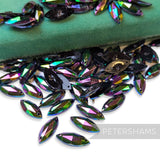 Vintage 1960/70's 18x8mm Flatback Marquise Beads - 72 Pieces