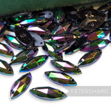 Vintage 1960/70's 18x8mm Flatback Marquise Beads - 72 Pieces