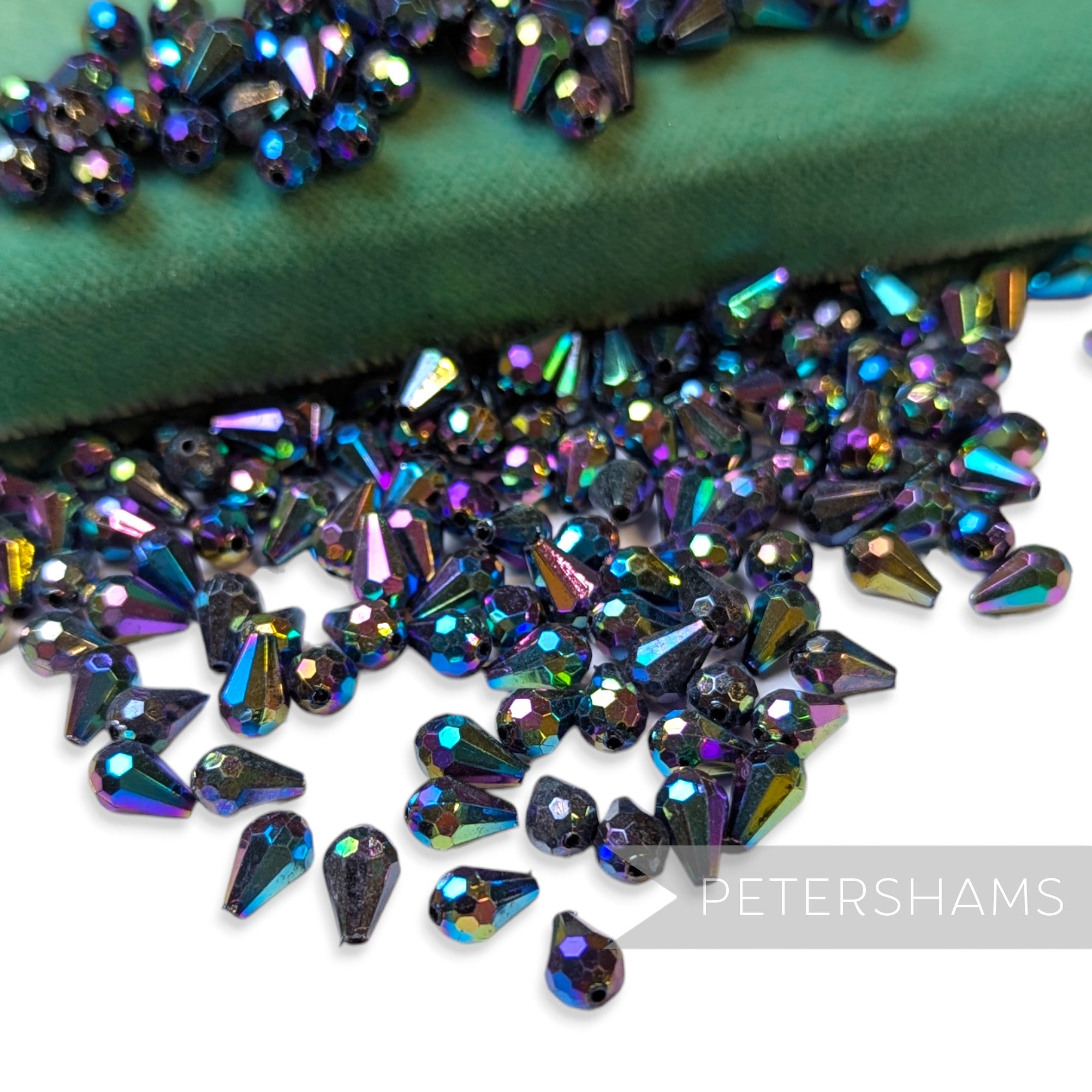 Vintage 1960/70's 9x6mm Faceted Teardrop Bead - Approx. 144 Beads