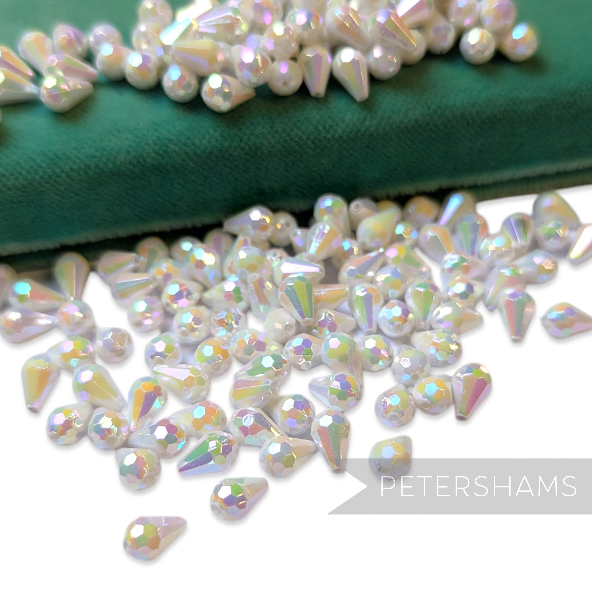 Vintage 1960/70's 9x6mm Faceted Teardrop Bead - Approx. 144 Beads