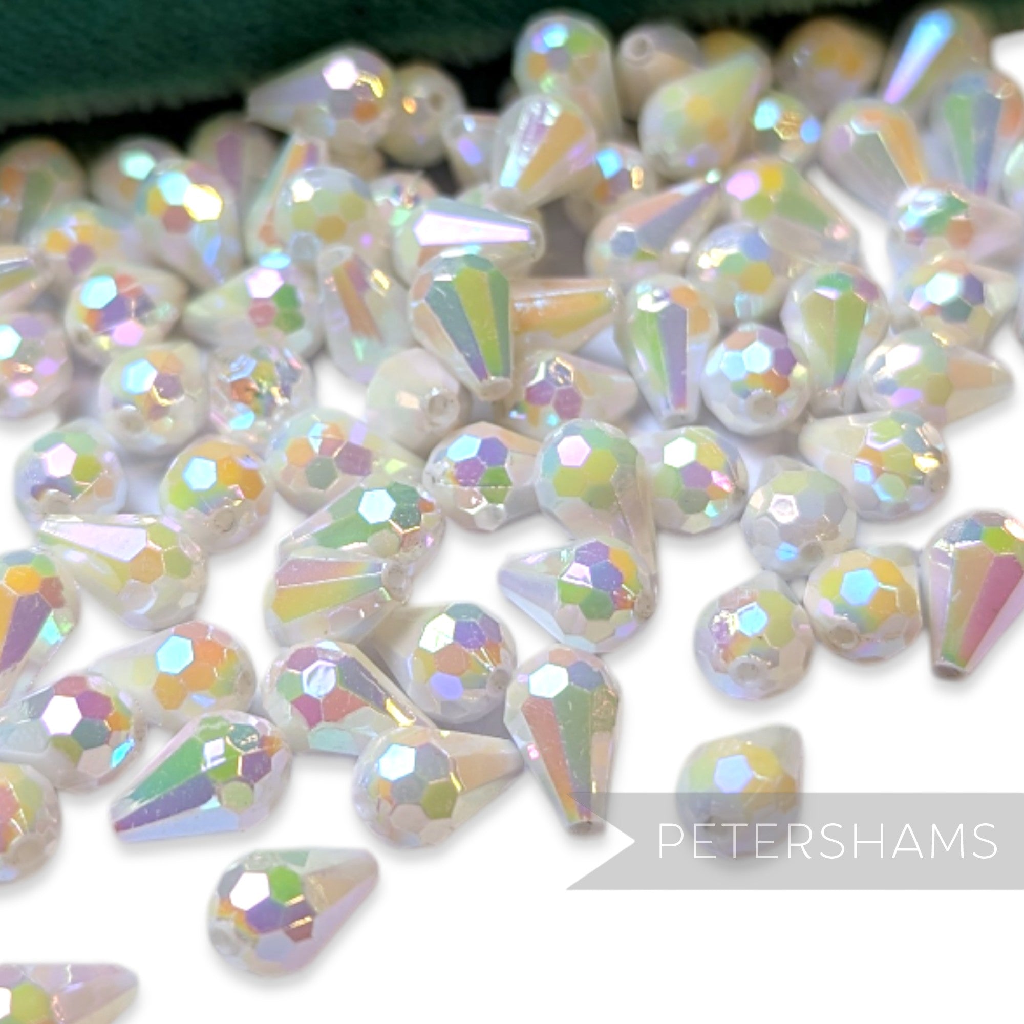 Vintage 1960/70's 9x6mm Faceted Teardrop Bead - Approx. 144 Beads