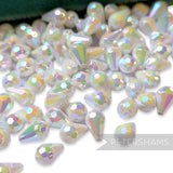 Vintage 1960/70's 9x6mm Faceted Teardrop Bead - Approx. 144 Beads