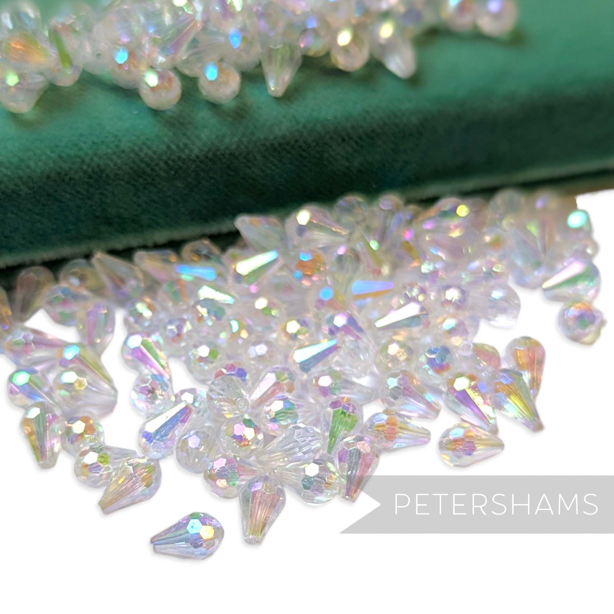 Vintage 1960/70's 9x6mm Faceted Teardrop Bead - Approx. 144 Beads