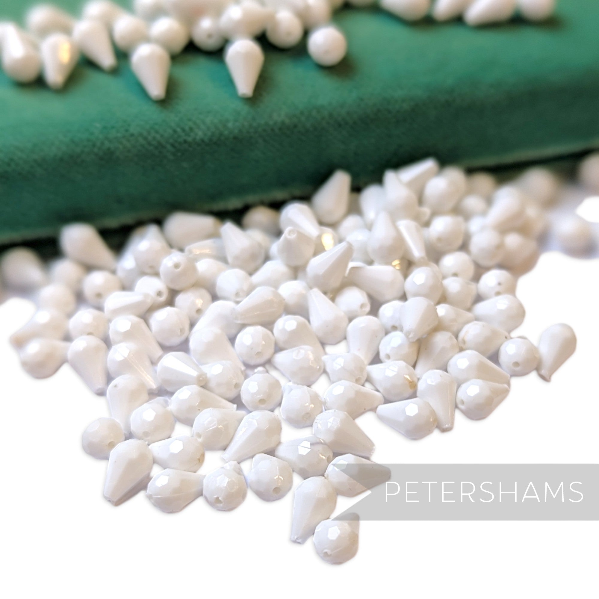 Vintage 1960/70's 9x6mm Faceted Teardrop Bead - Approx. 144 Beads