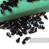 Vintage 1960/70's 12x7mm Faceted Pointed Teardrop Bead - Approx. 72 Beads