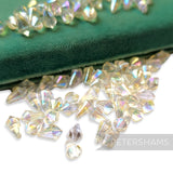 Vintage 1960/70's 12x7mm Faceted Pointed Teardrop Bead - Approx. 72 Beads