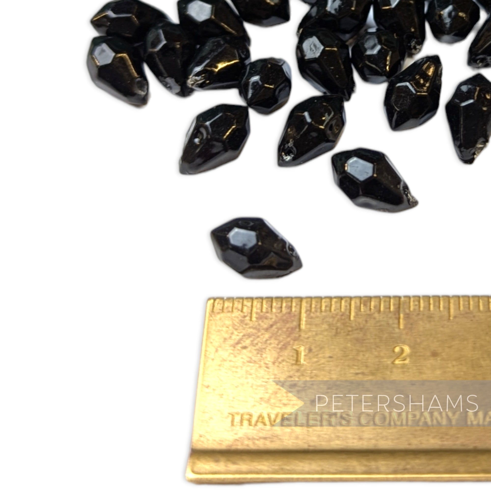 Vintage 1960/70's 10x6mm Plump Faceted Teardrop Bead - 72 Beads