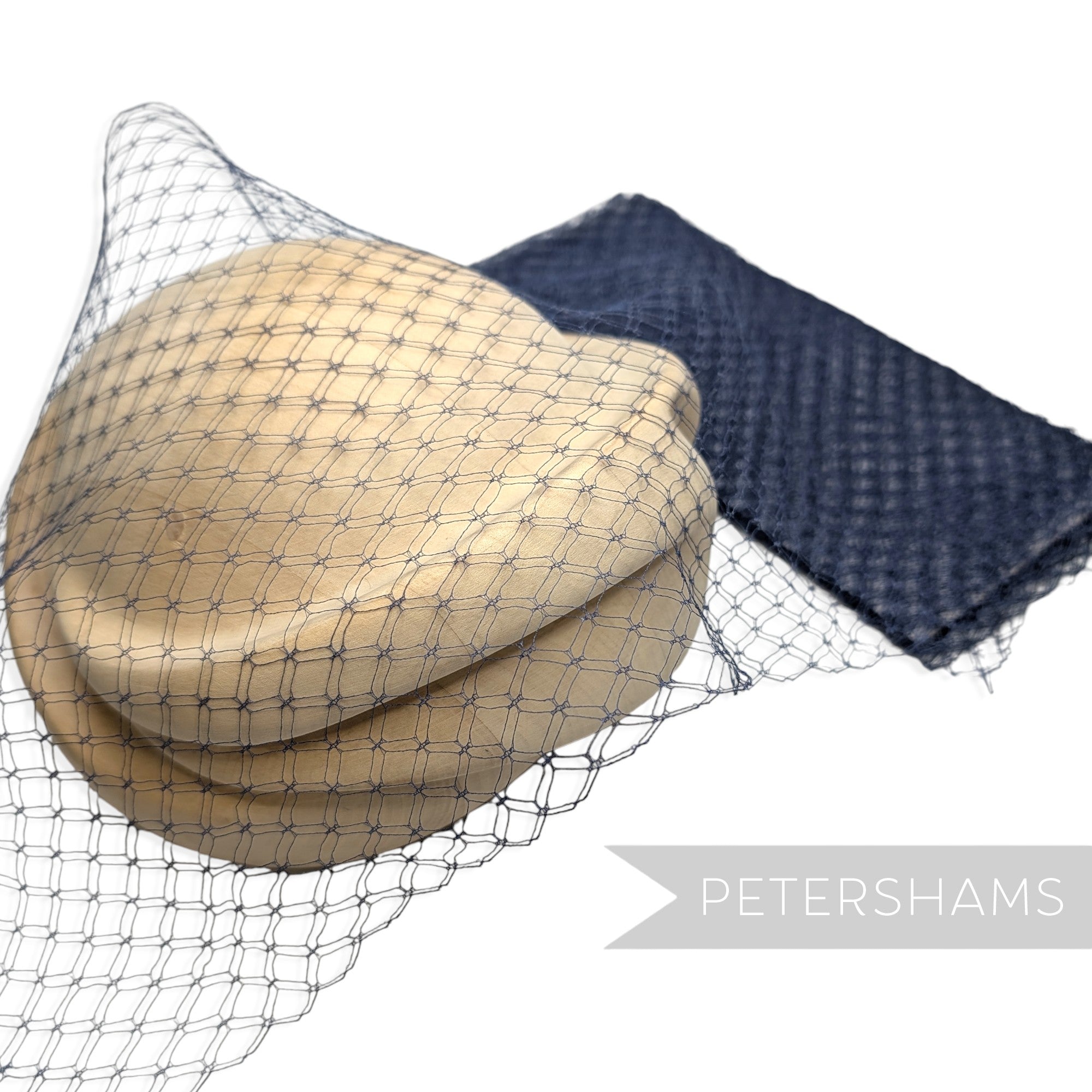 'Giulia' 1940s/50s Diamond Pattern Vintage French Net Millinery Veiling - 1m
