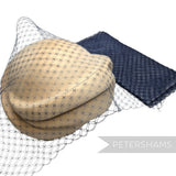 'Giulia' 1940s/50s Diamond Pattern Vintage French Net Millinery Veiling - 1m