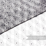 'Melinda' Vintage 1940s/50s Slate Blue Patterned Veiling - 1m