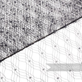 'Melinda' Vintage 1940s/50s Slate Blue Patterned Veiling - 1m