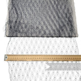 'Melinda' Vintage 1940s/50s Slate Blue Patterned Veiling - 1m