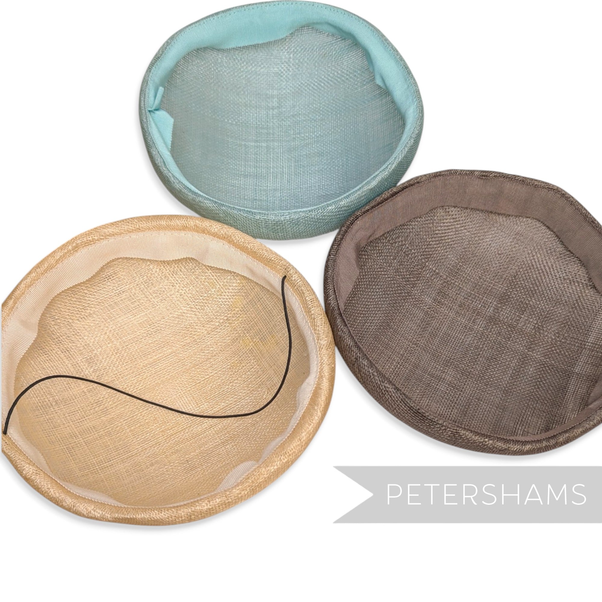 *One-off* Set of 3 Large Sinamay Button Hat Base Bundle