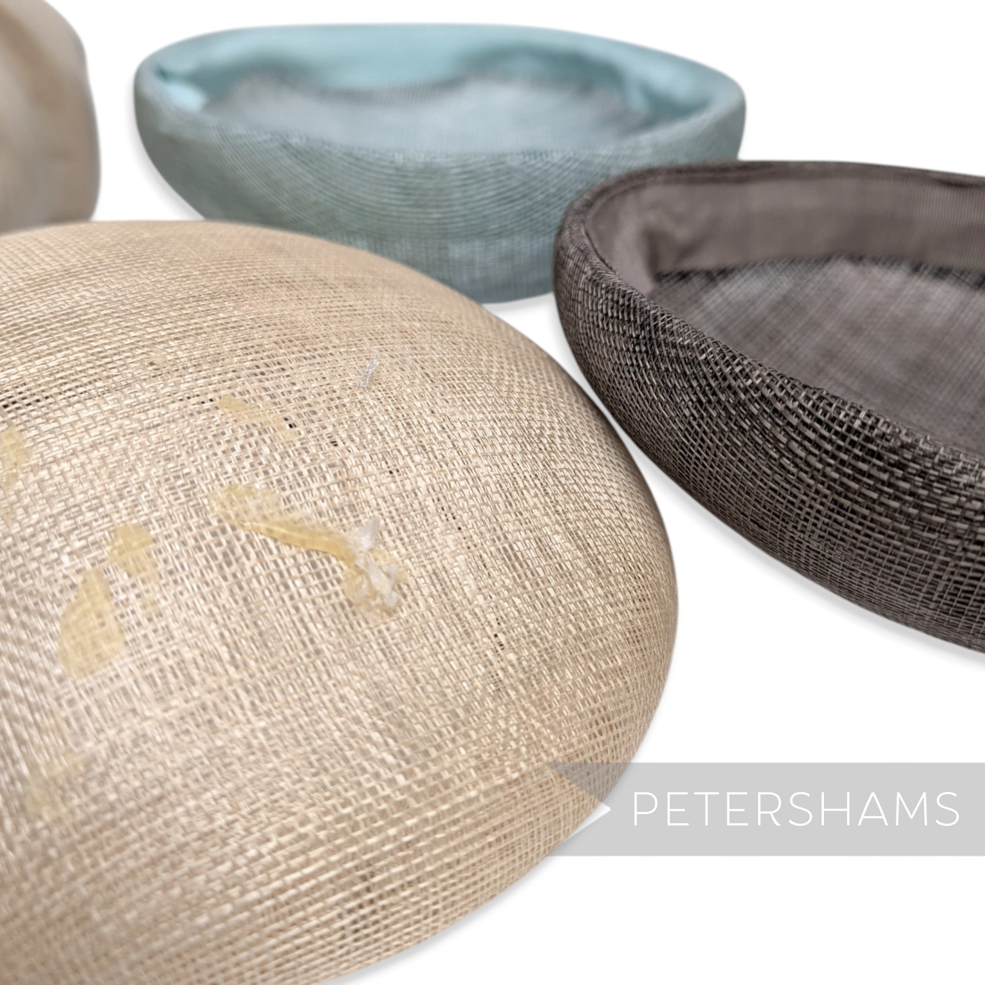 *One-off* Set of 3 Large Sinamay Button Hat Base Bundle