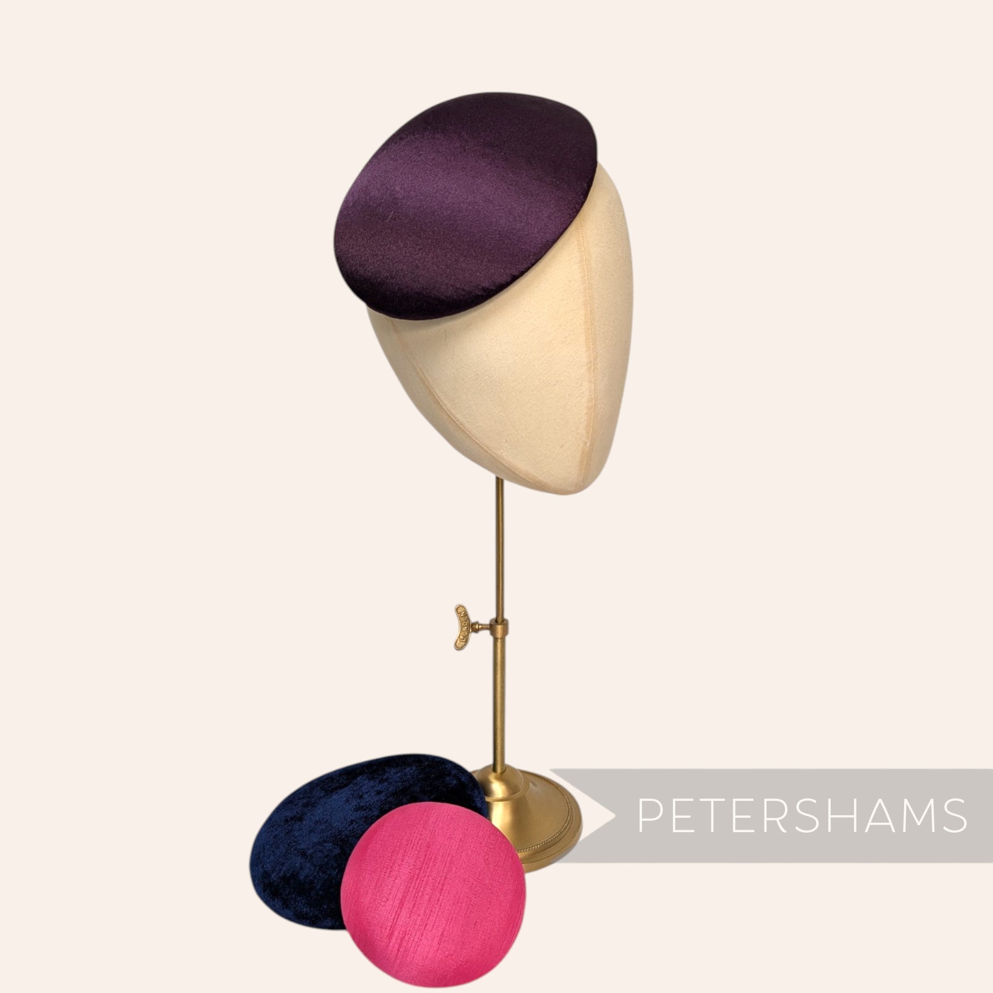 *One-off* Set of 3 Satin & Velvet Covered Sinamay Hat Base Bundle