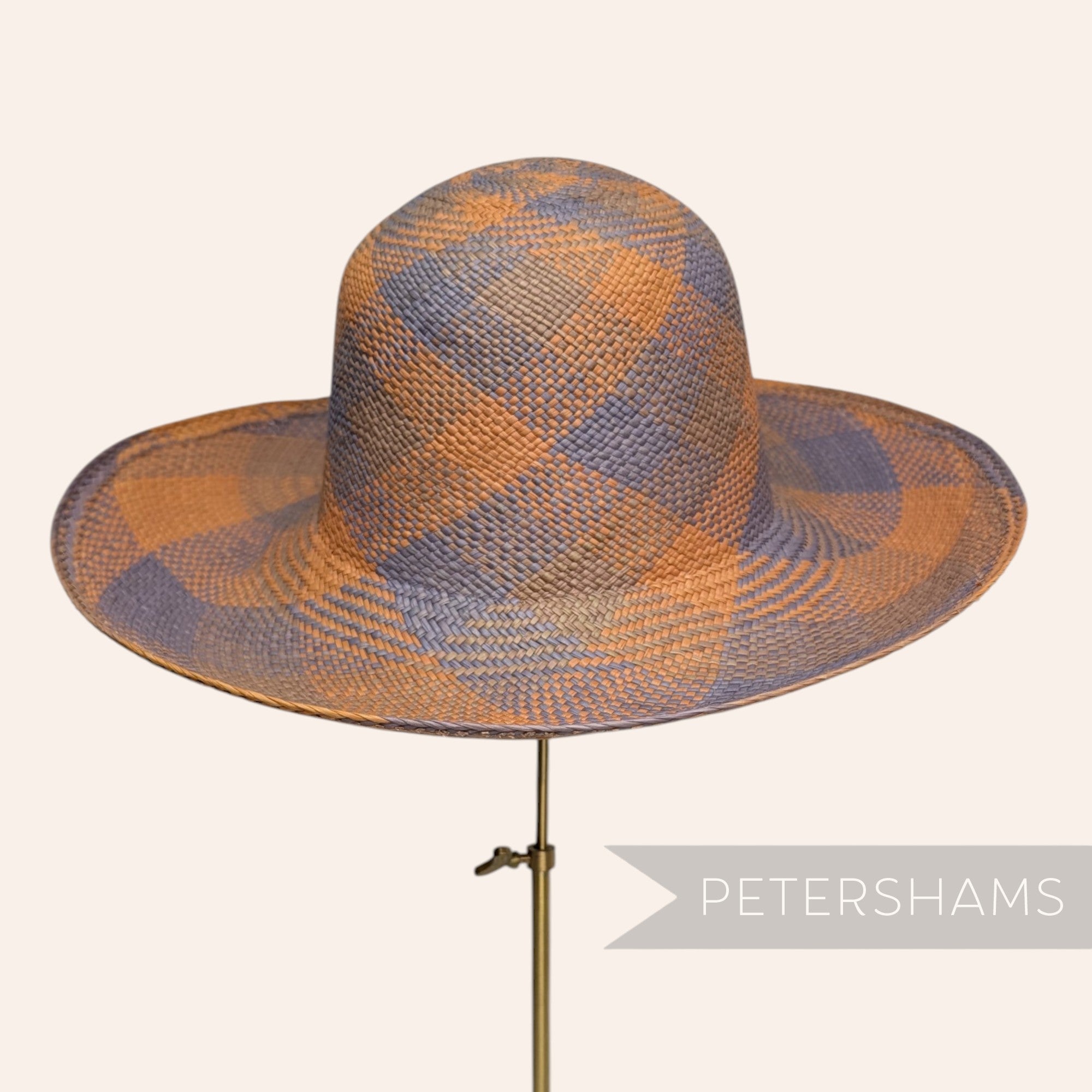 Double Swirl Vintage Ecuador Panama Straw Capeline Hat Body - 12"