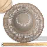Slightly Imperfect Open Weave Diamond Detail Vintage Ecuador Panama Straw Capeline Hat Body - 11"
