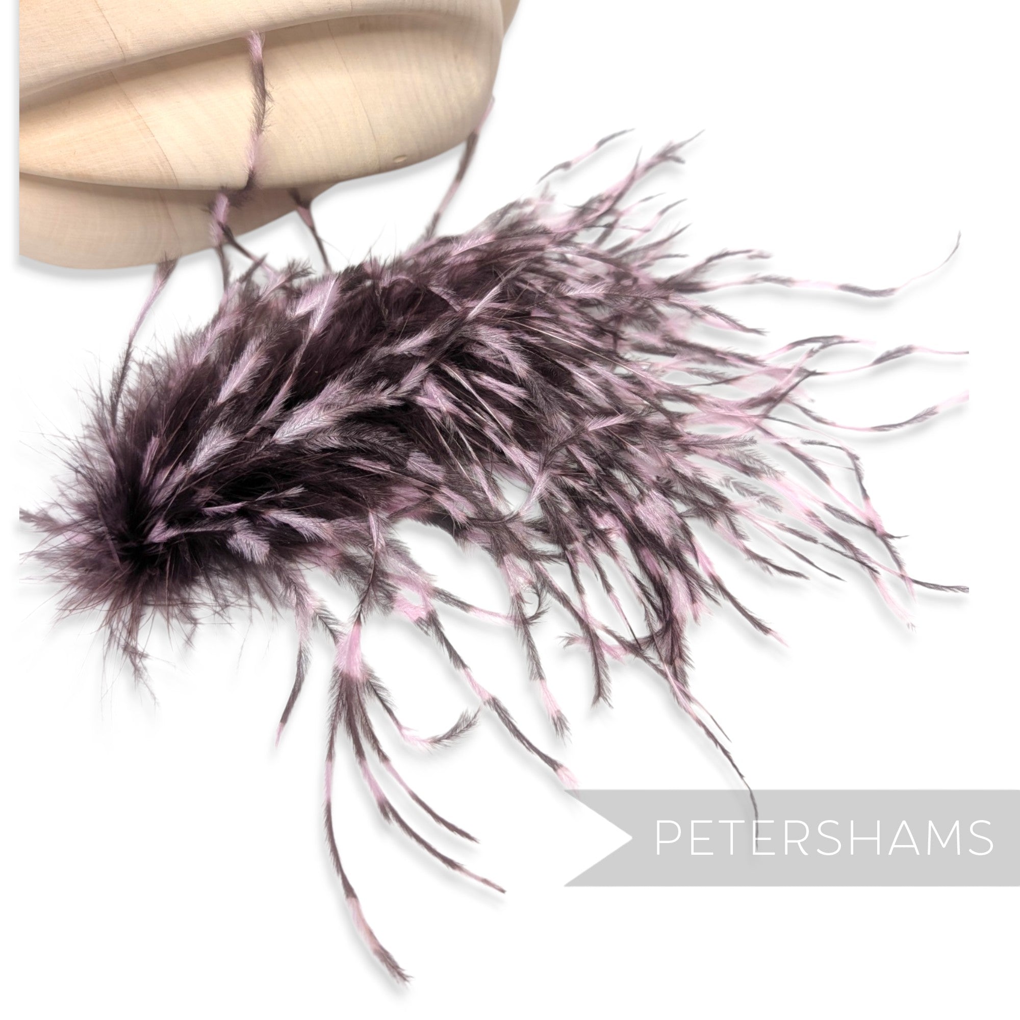 *One-Off* Stripe Effect Strung Ostrich Fringe - 10cm