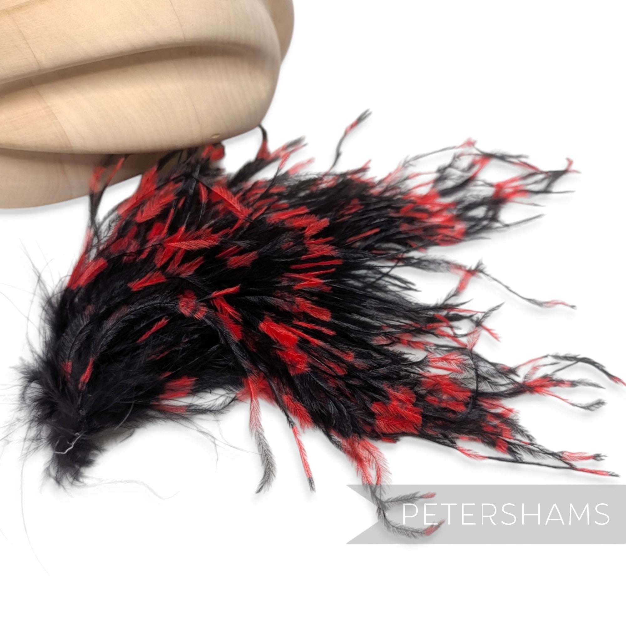 *One-Off* Stripe Effect Strung Ostrich Fringe - 10cm