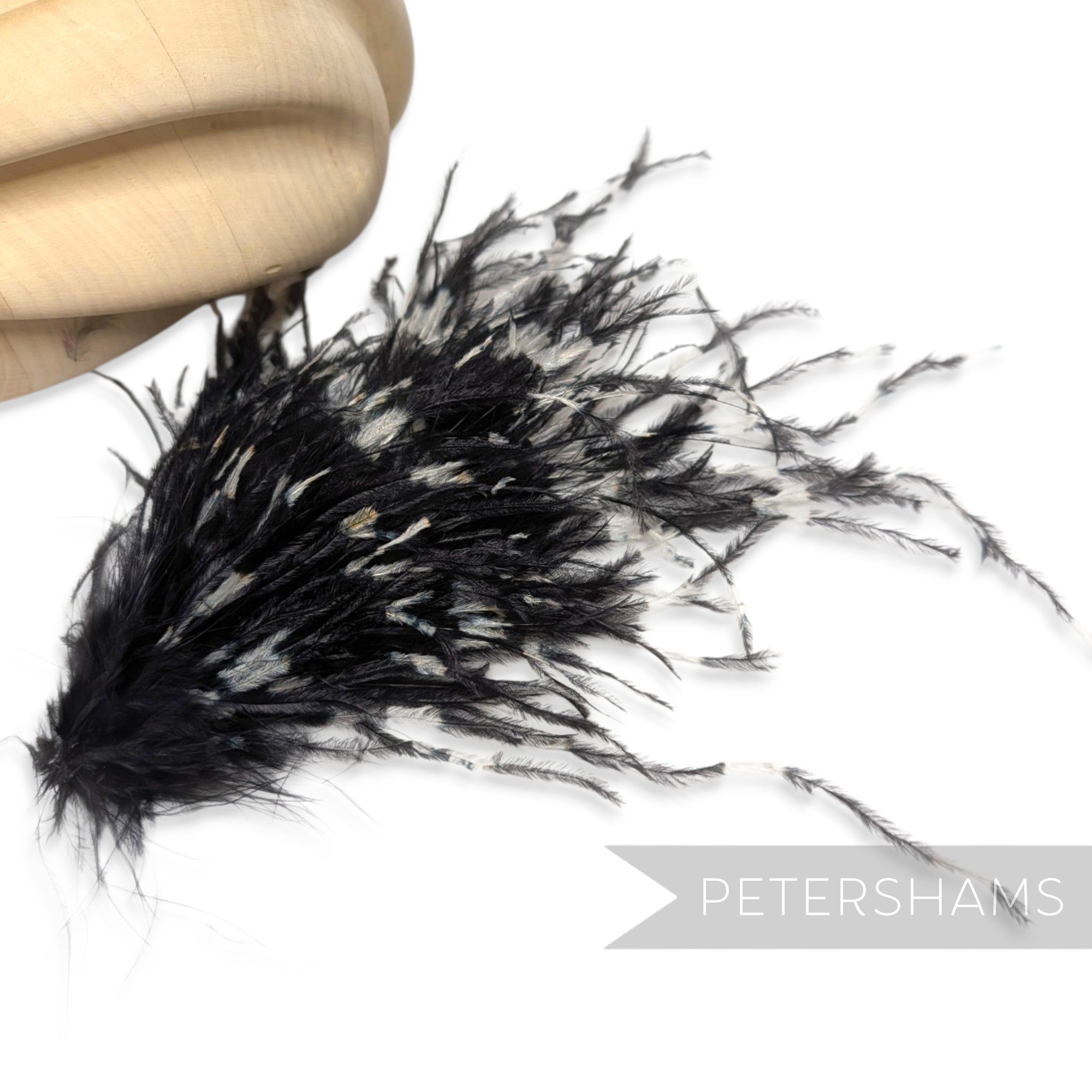 *One-Off* Stripe Effect Strung Ostrich Fringe - 10cm