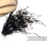 *One-Off* Stripe Effect Strung Ostrich Fringe - 10cm