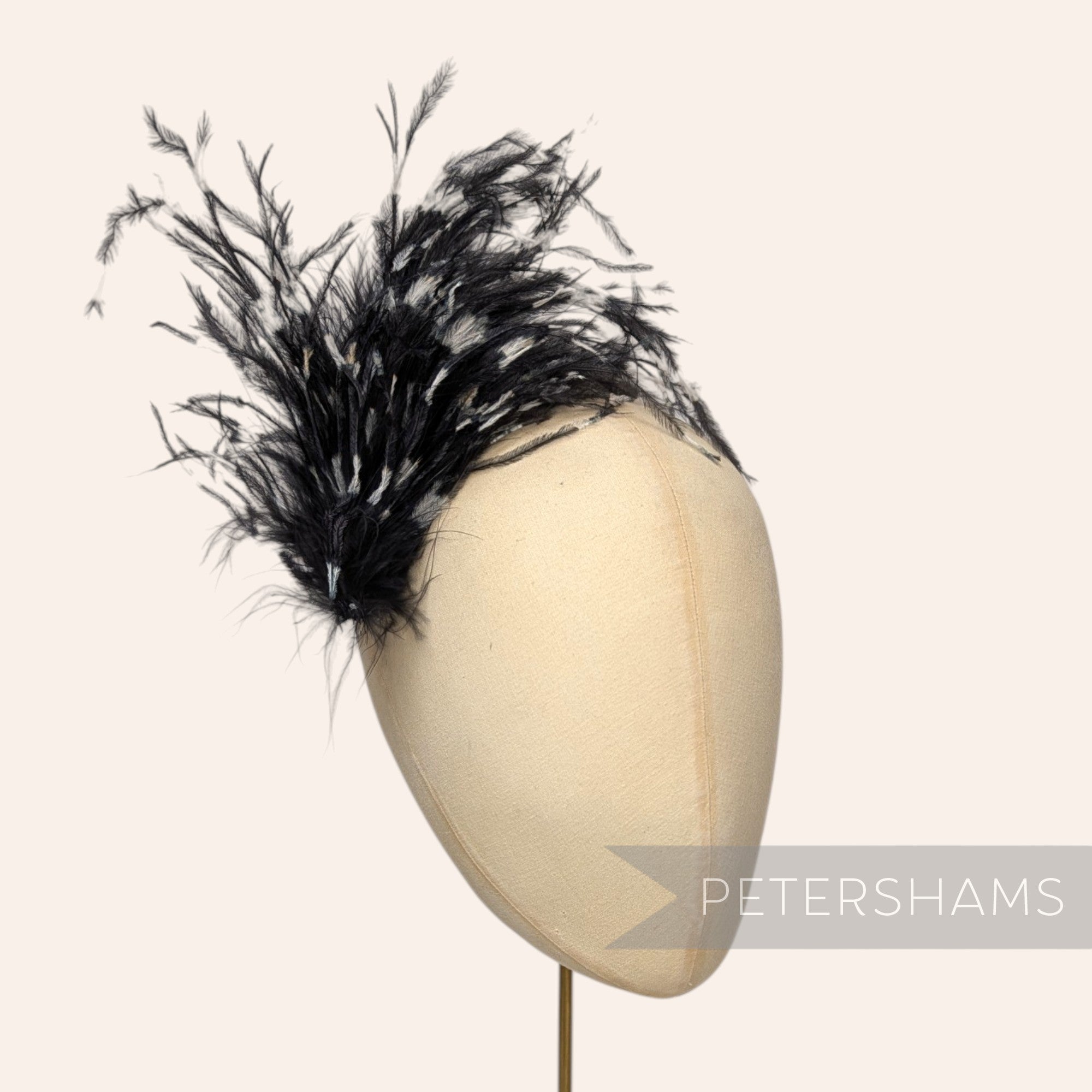 *One-Off* Stripe Effect Strung Ostrich Fringe - 10cm