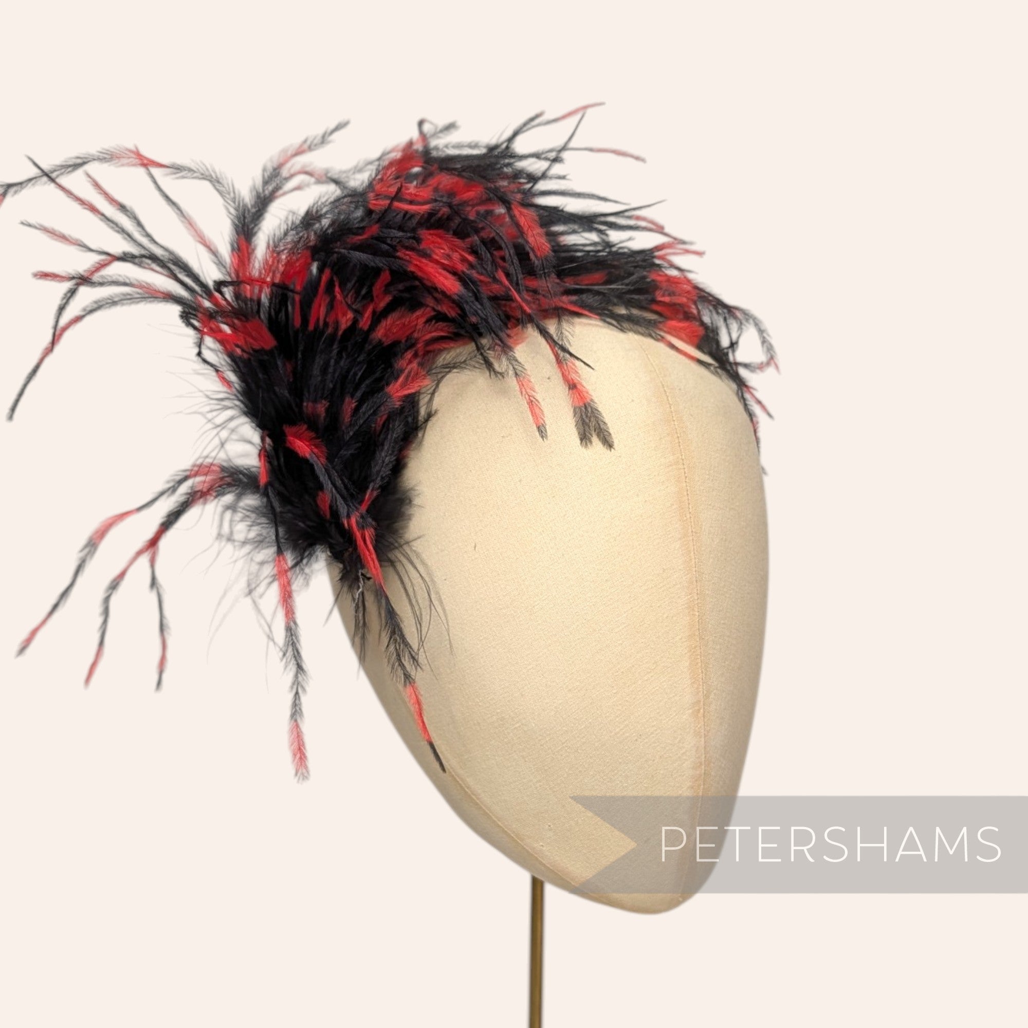 *One-Off* Stripe Effect Strung Ostrich Fringe - 10cm