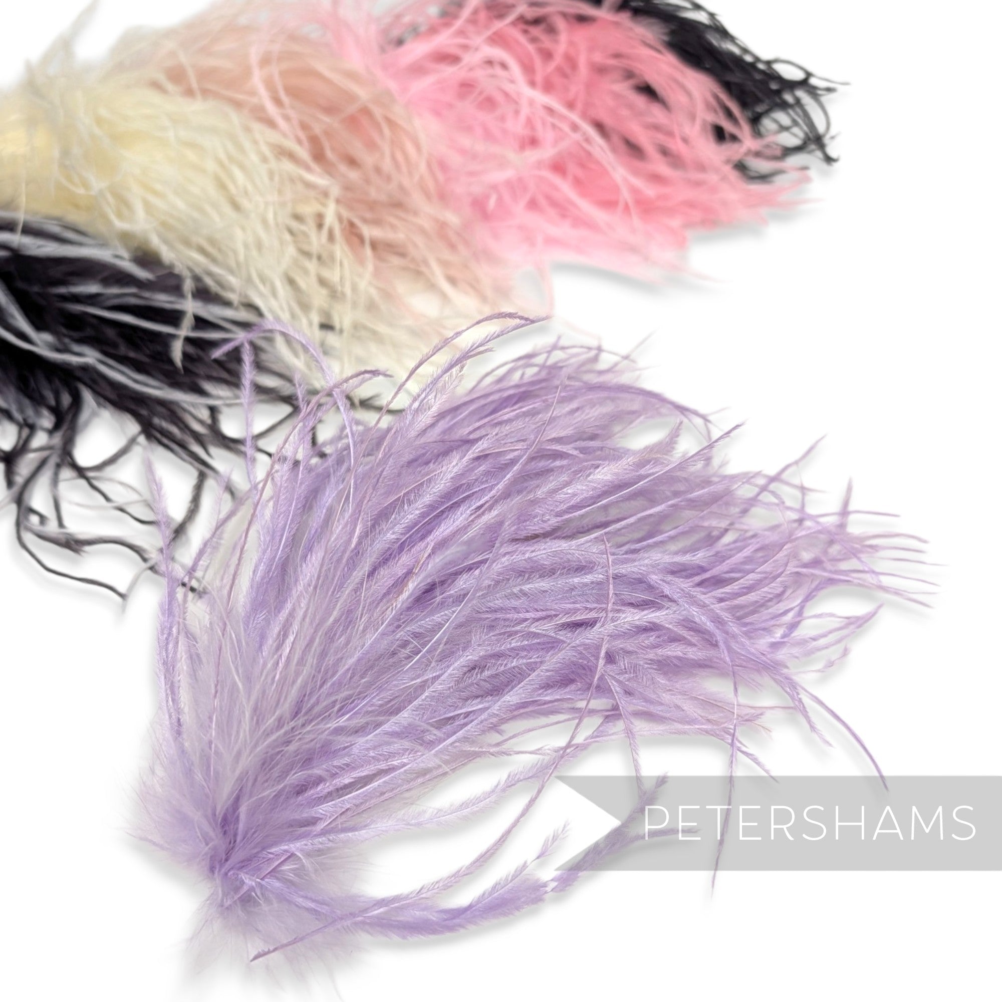 *One-Off* Strung Ostrich Fringe - 10cm