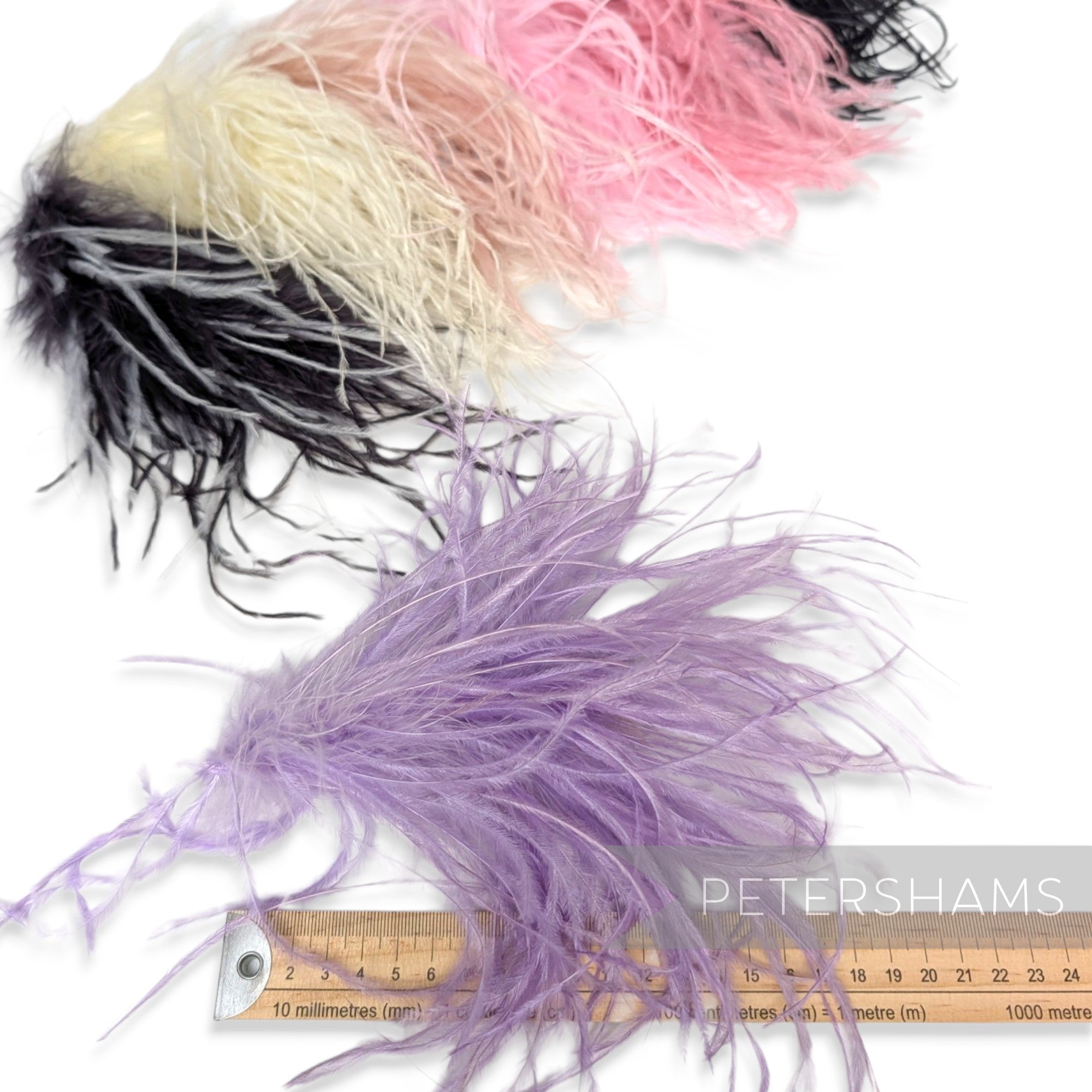 *One-Off* Strung Ostrich Fringe - 10cm
