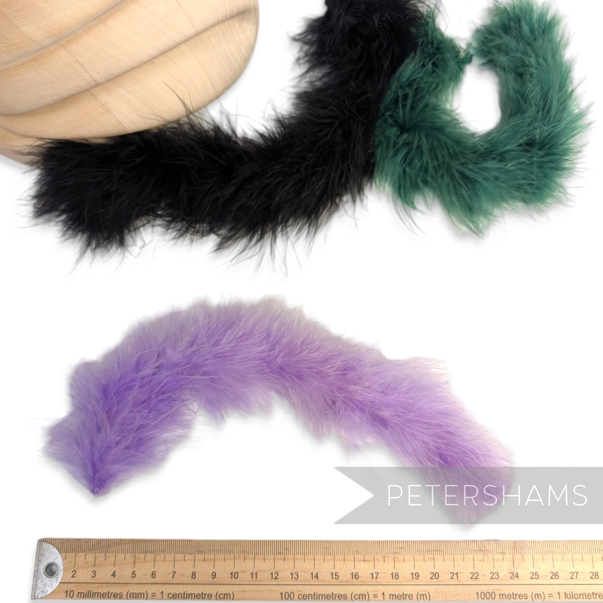 *One-Off* Strung Marabou Feather Fringe - 25cm