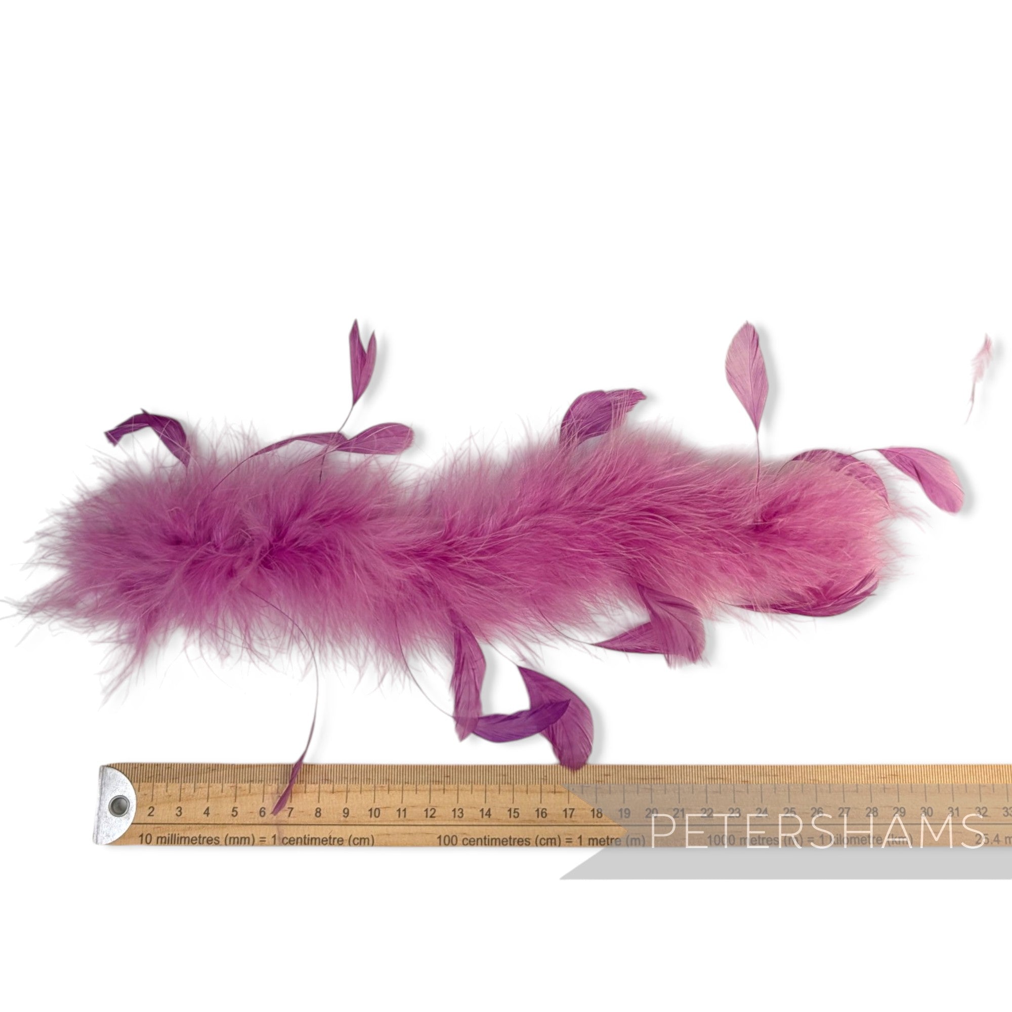 *One-Off* Stripped Coque & Strung Marabou Feather Fringe - 25cm