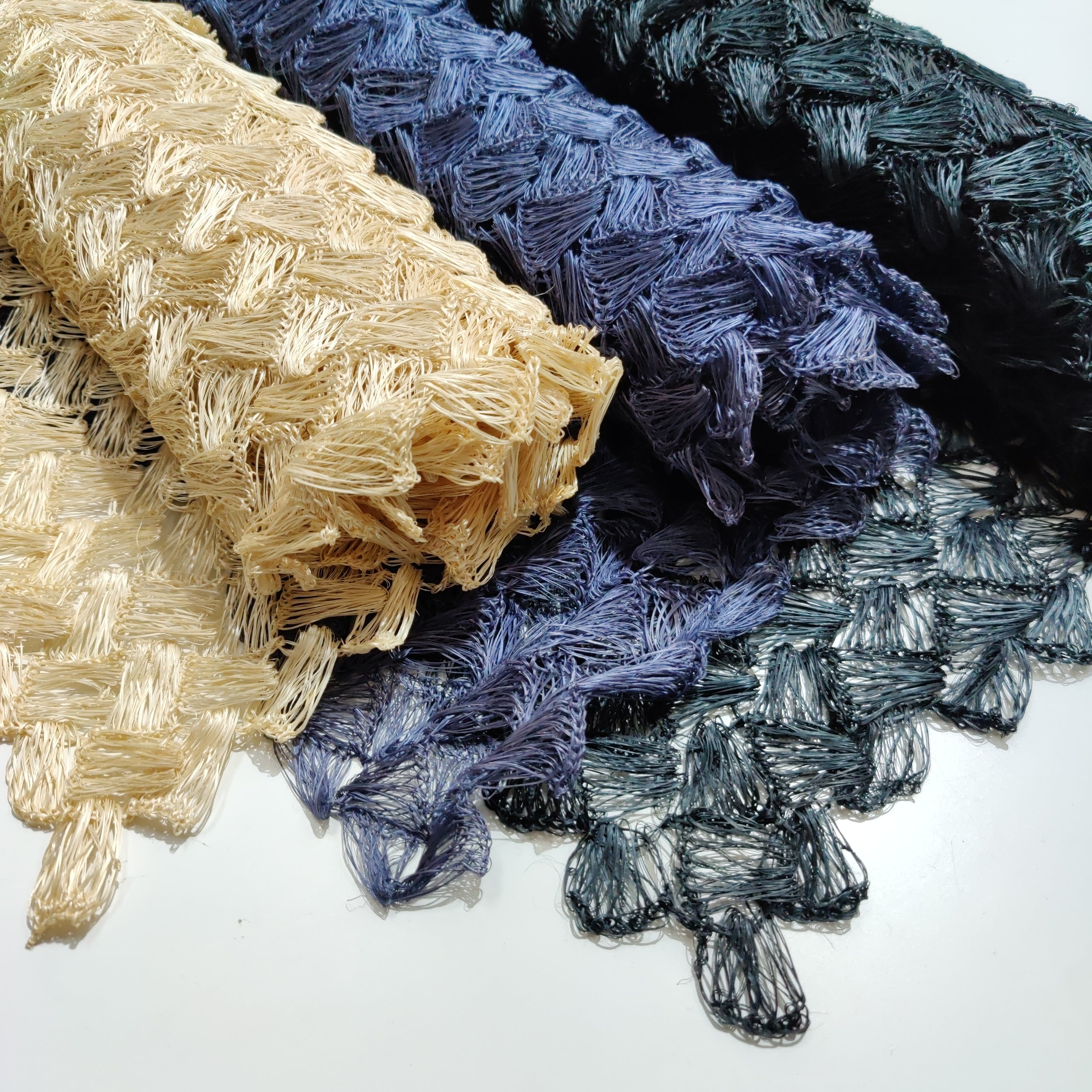 Scallop Weave Sinamay Abaca Fabric Sheet - 1m