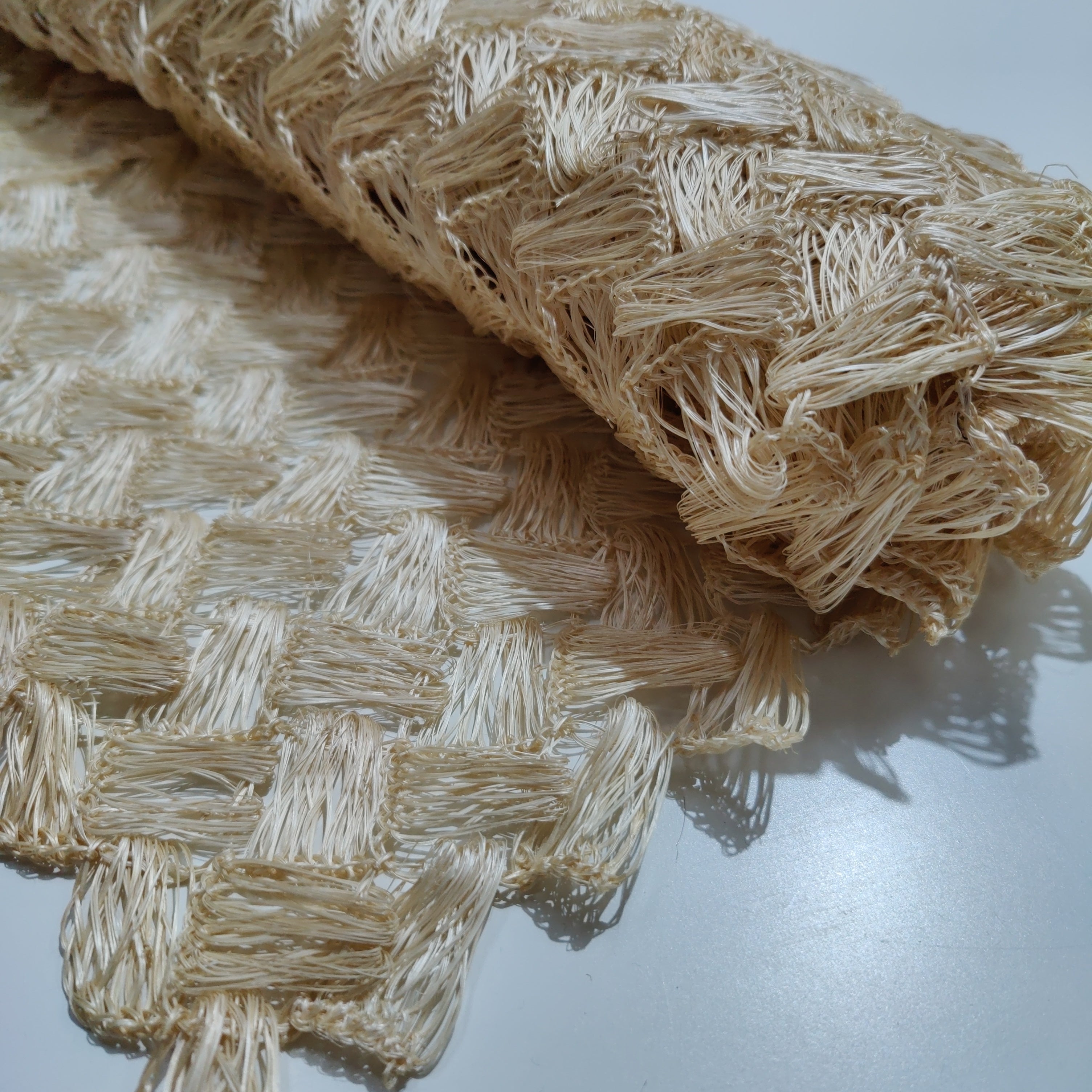Scallop Weave Sinamay Abaca Fabric Sheet - 1m