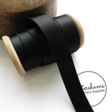 20mm Black Luxurious Single Sided Satin Ribbon